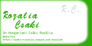 rozalia csaki business card